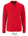 Heren Polo Sols Long-Sleeve Perfect Rood